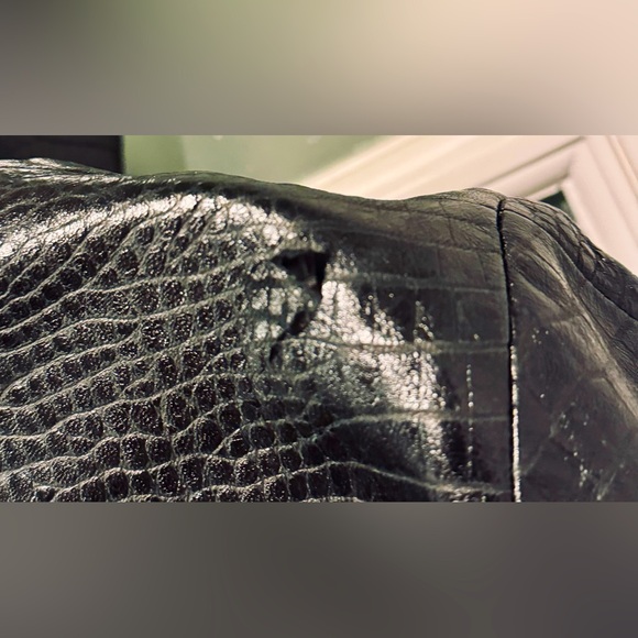 ELEN TRACY Vintage Embossed Leather Jacket - Picture 4 of 6